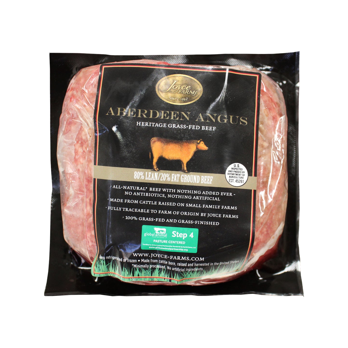 Beef, Ground, Grass-Fed, RTL, 80/20, 8 x 1# Cs, Frozen