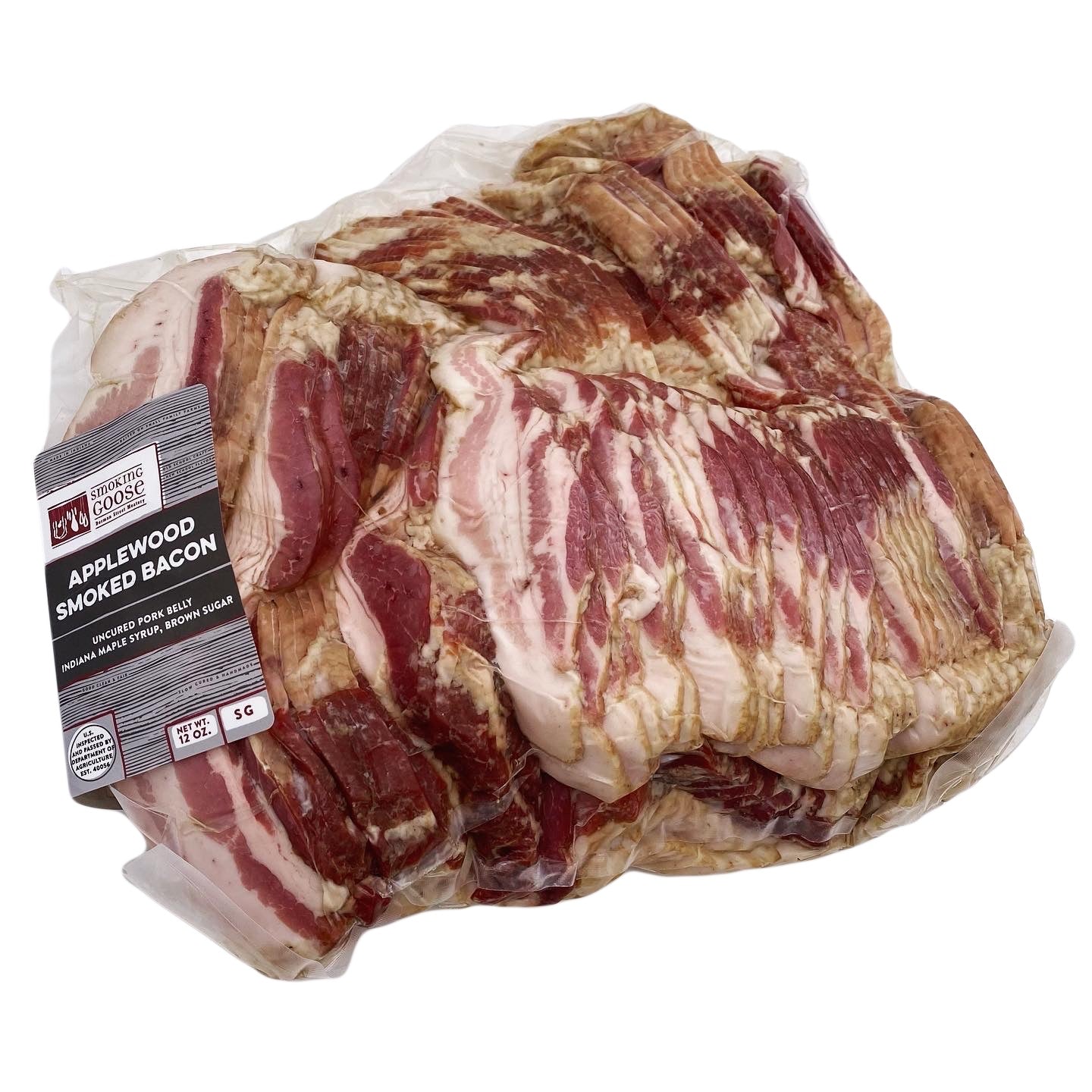 Bacon, Smoked, Applewood, Sliced, Bulk, 8 X 2.5 Lbs