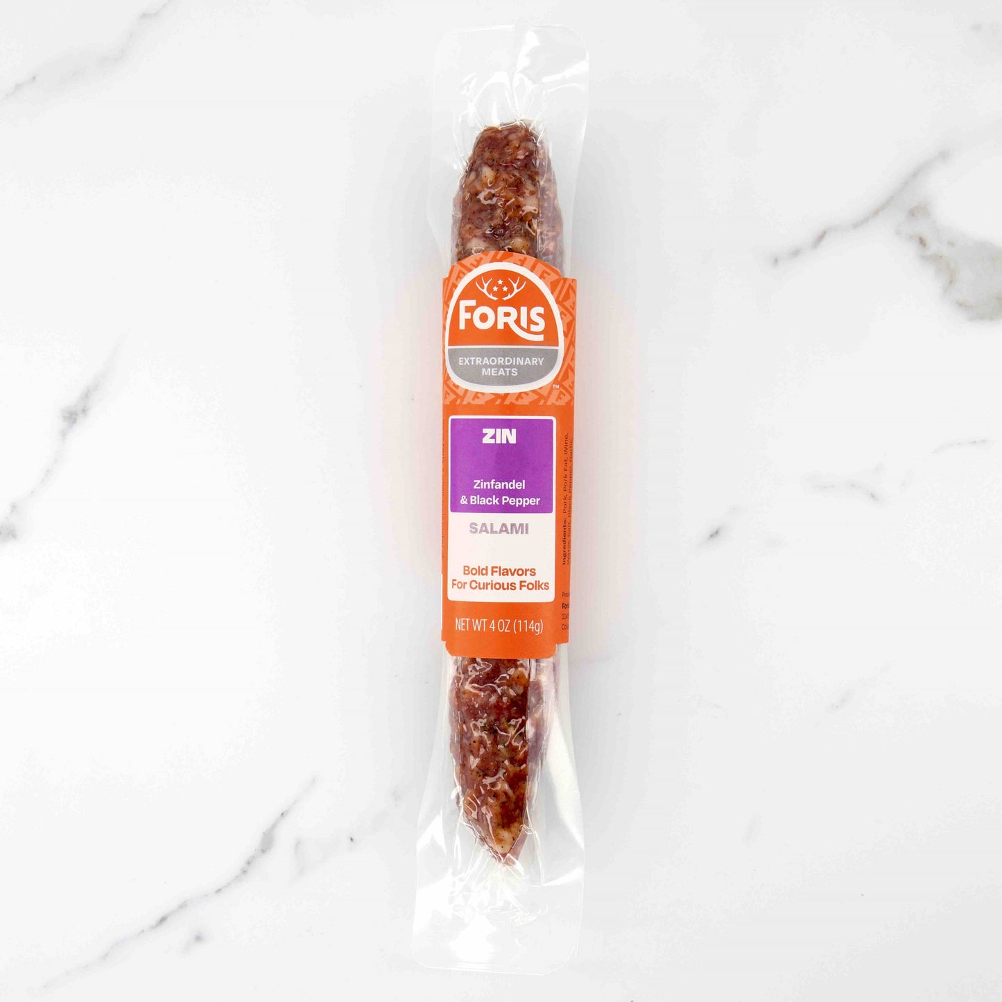 Salami, Zin, Cured, Ref, 9 X 4 Oz