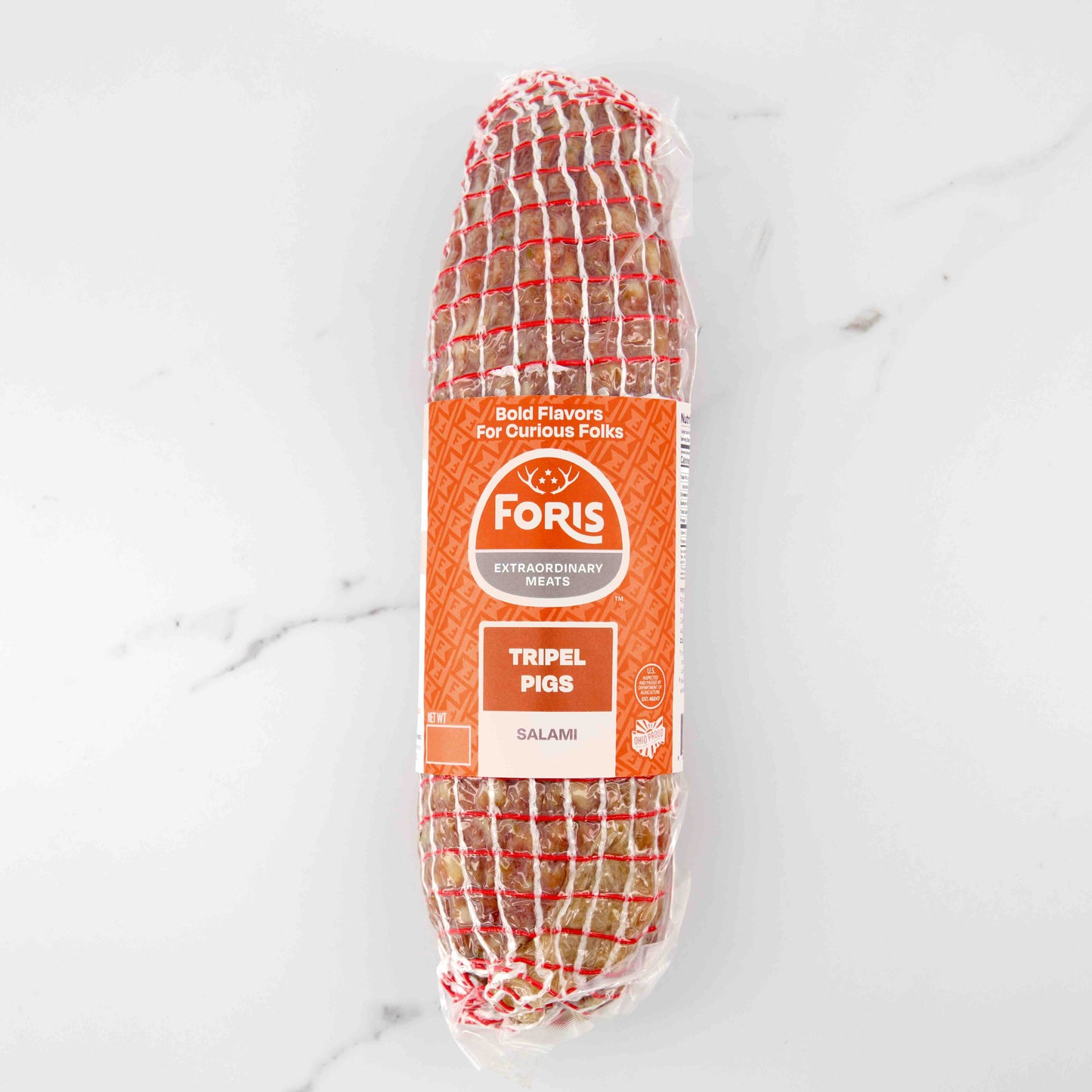 Salami, Tripel Beer, Black Pepper, Cured, Ref, Avg 7 Lb Case, 4 X 1.75 Lbs