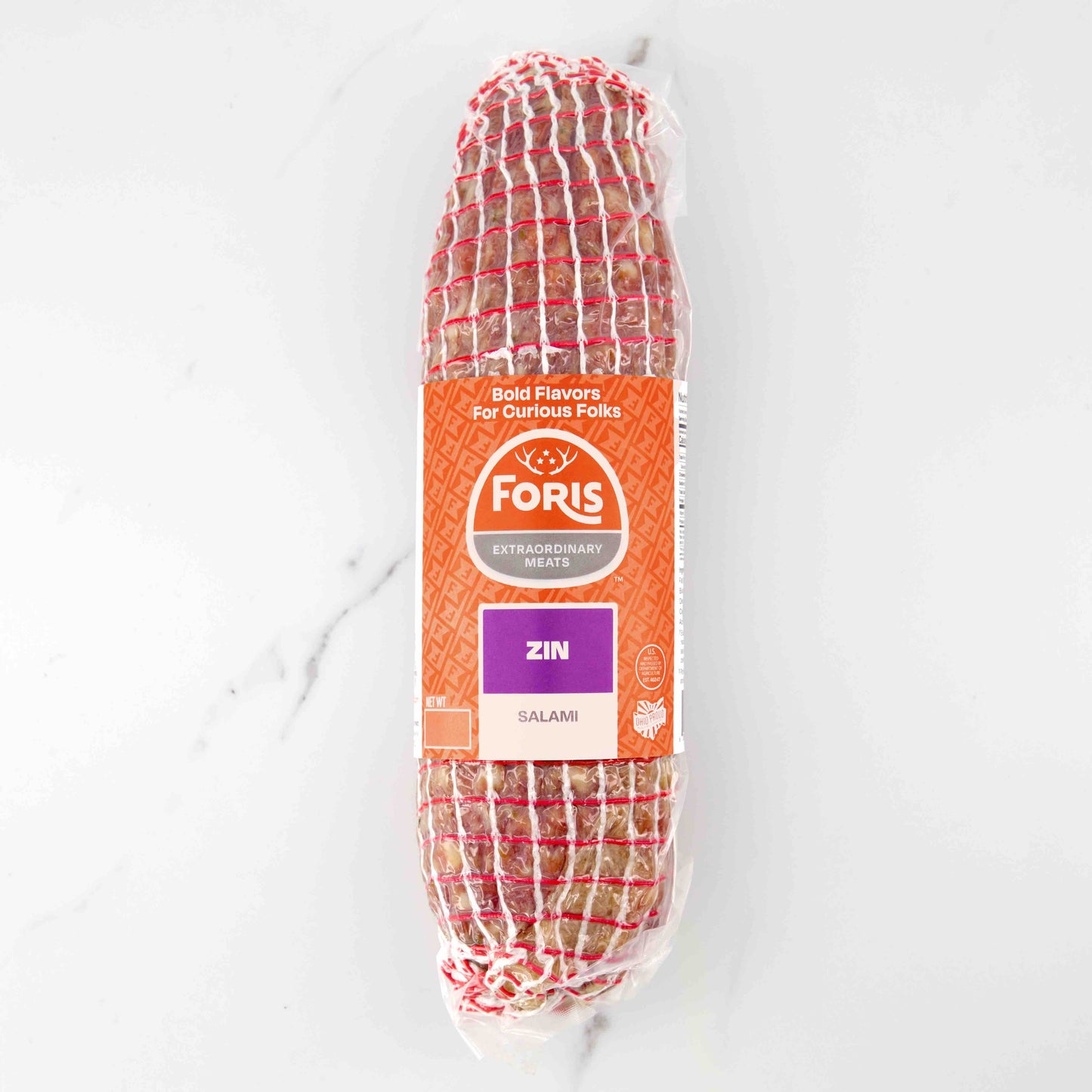 Salami, Zin, Cured, Ref, Avg 7 Lb Case, 4 X 1.75 Lbs