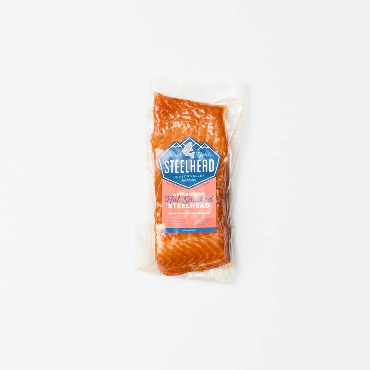 Trout, Steelhead, Fillets, Farmed, RAS, Hot-Smoked, 4 oz avg portions, 3 lbs case