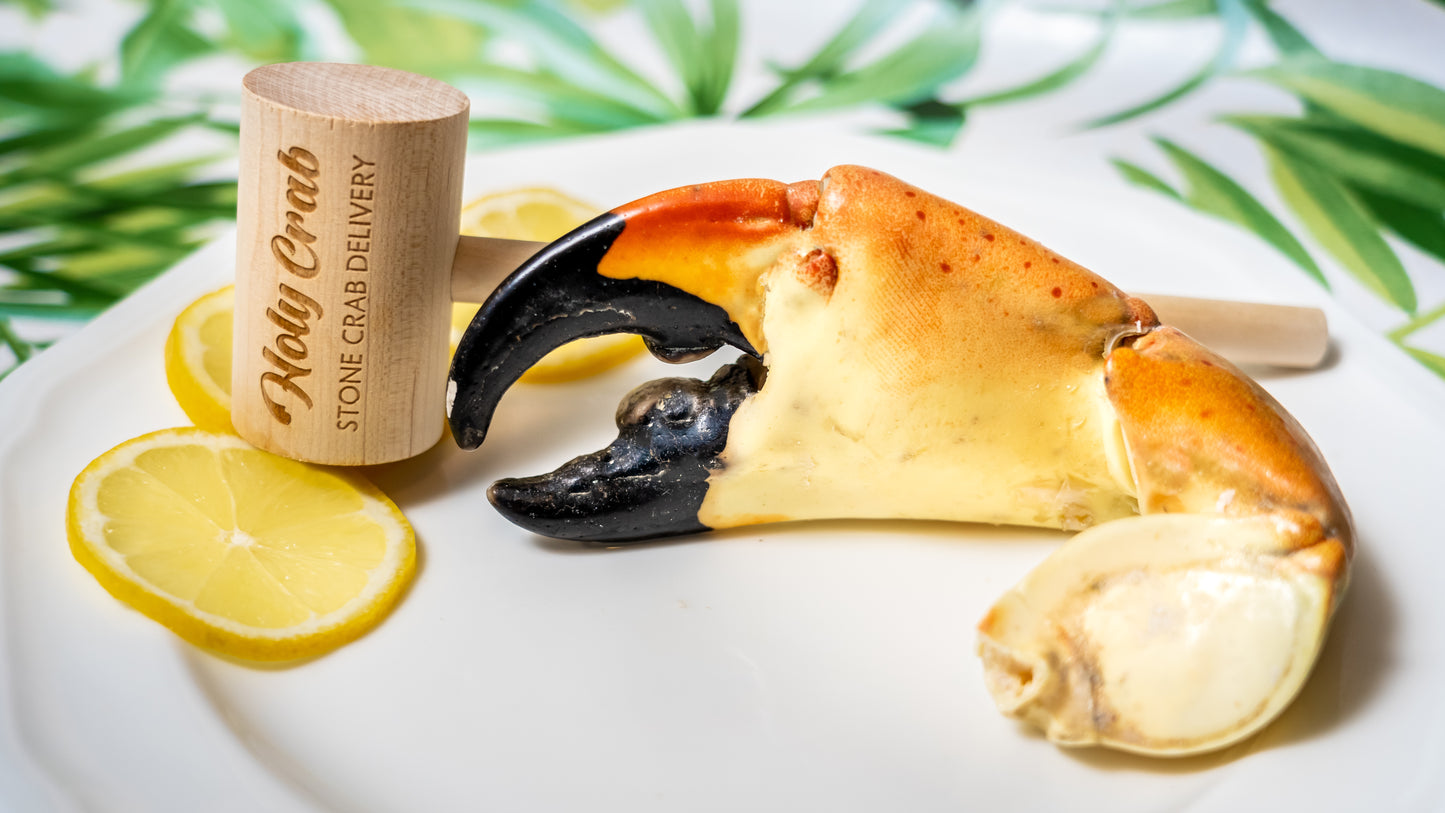 Crab, Stone, Claw, Cooked, Wild, Colossal, 1-2 Ct, 10 Lbs Case, Fresh