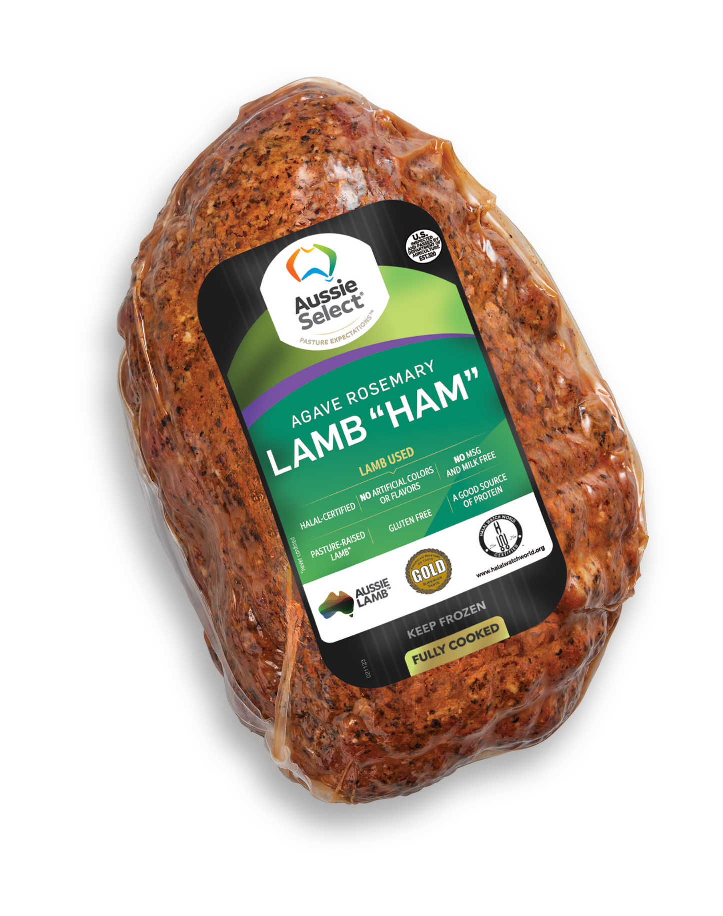 Lamb, Ham, Aussie Select, Agave Rosemary, 4 ct x 2.4 Lbs (H)