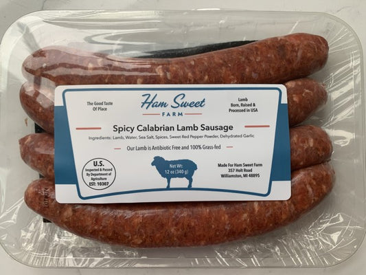 Sausage, Lamb, Spicy Calabrian, 4 Links, 6 X 12 Oz, Frozen