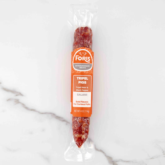 Salami, Tripel Beer, Black Pepper, Cured, Ref, 9 X 4 Oz