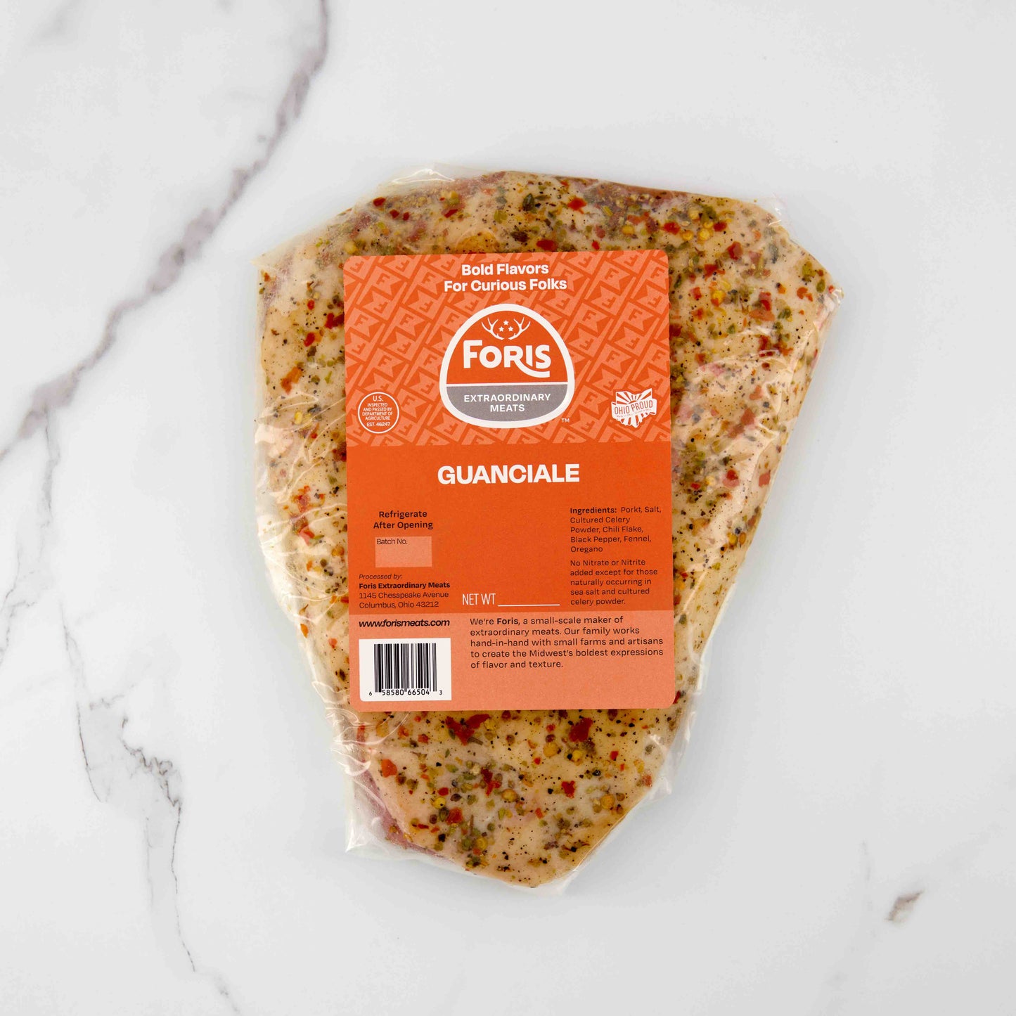 Guanciale, Avg 7.5 Lbs Case, 10 X 0.75 Lbs