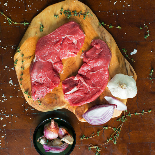 Rose Beef, Sirloin Steaks, Cut 1.25 Inch Thick, 0.5-1 Lbs Ea, Avg 25 Lbs Cs