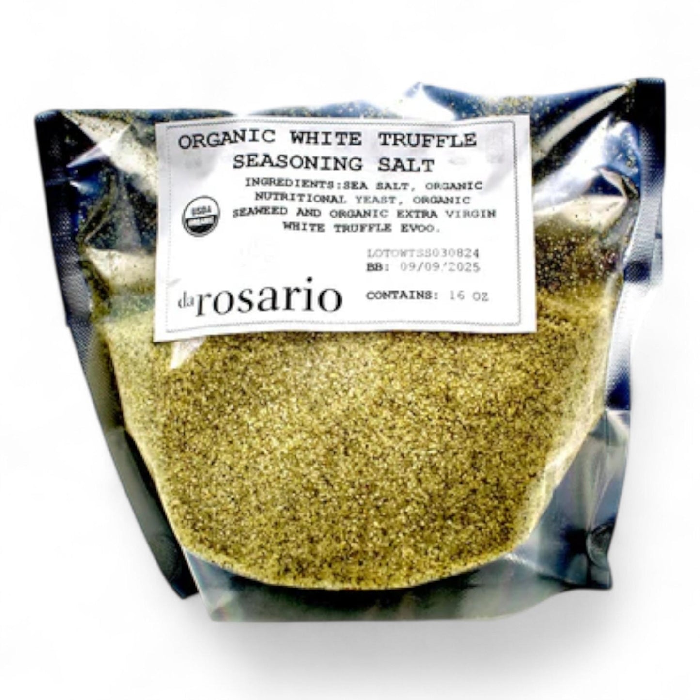 Salt, Truffle, White, Organic, USDA, 1 x 16 Oz