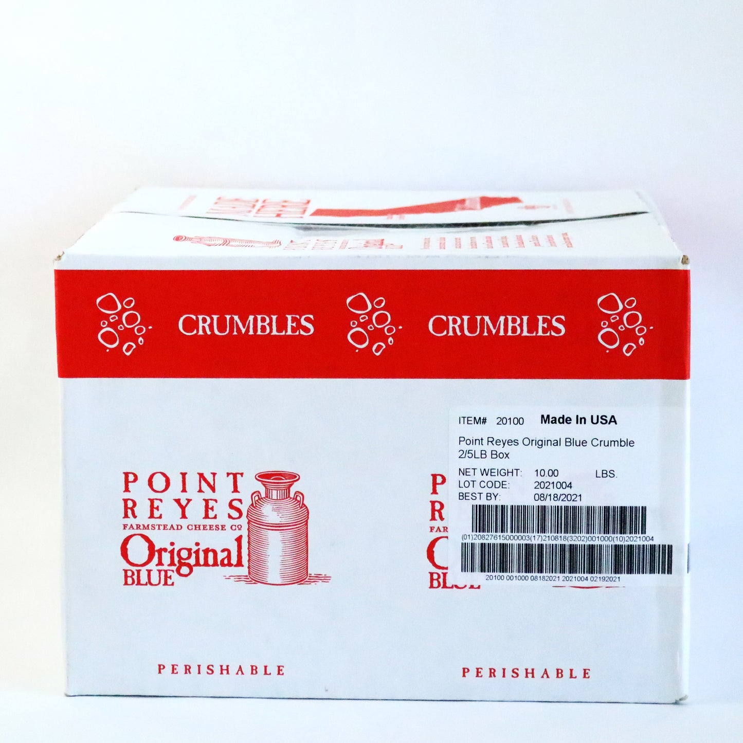 Cheese, Point Reyes, Original Blue, Crumbles, 2 x 5#