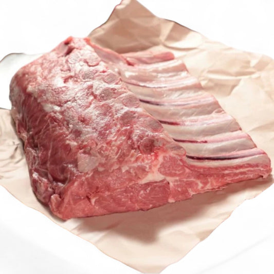 Veal, Grain Fed, Chop Ready 6 bone Rack, 2 per Cs, avg 14# cs, Frozen